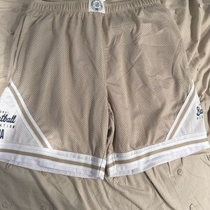 NBA Cream White Athletic Shorts